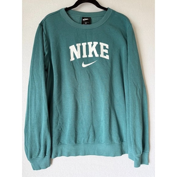 Nike Other - Nike Sweatshirt Men 2X Green Crew Neck Big Logo Pullover Casual Long Sleeve